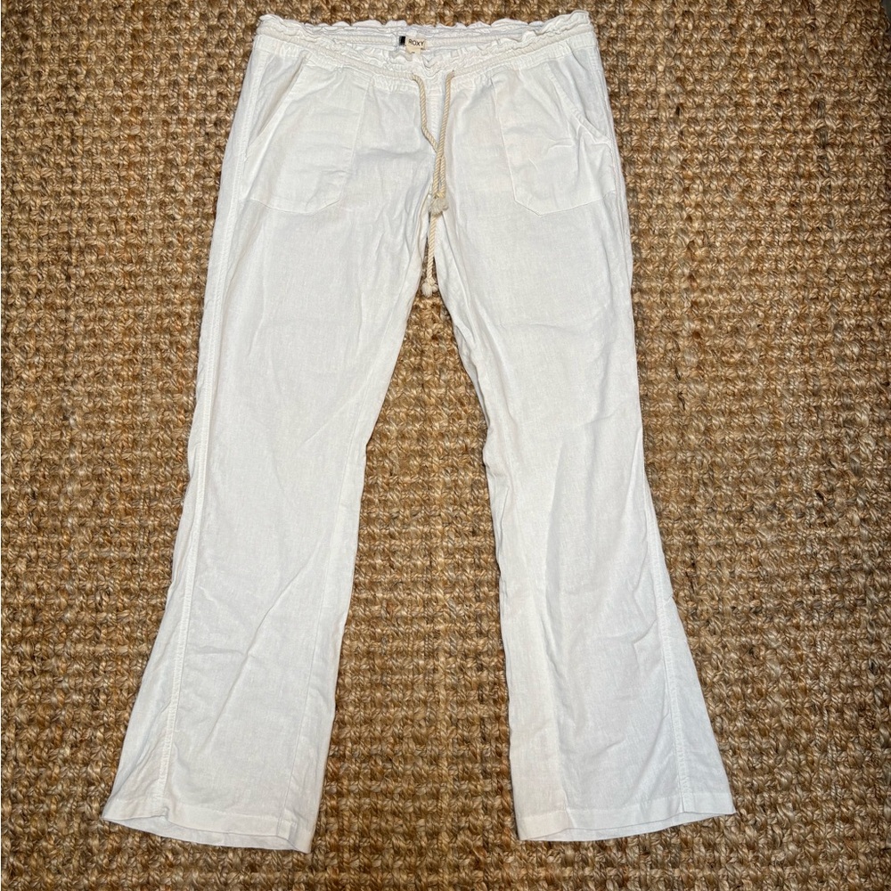 Roxy Drawstring Linen Pants